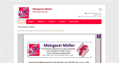 Desktop Screenshot of metzgerei-mueller-zell.de