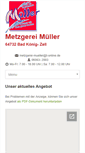 Mobile Screenshot of metzgerei-mueller-zell.de